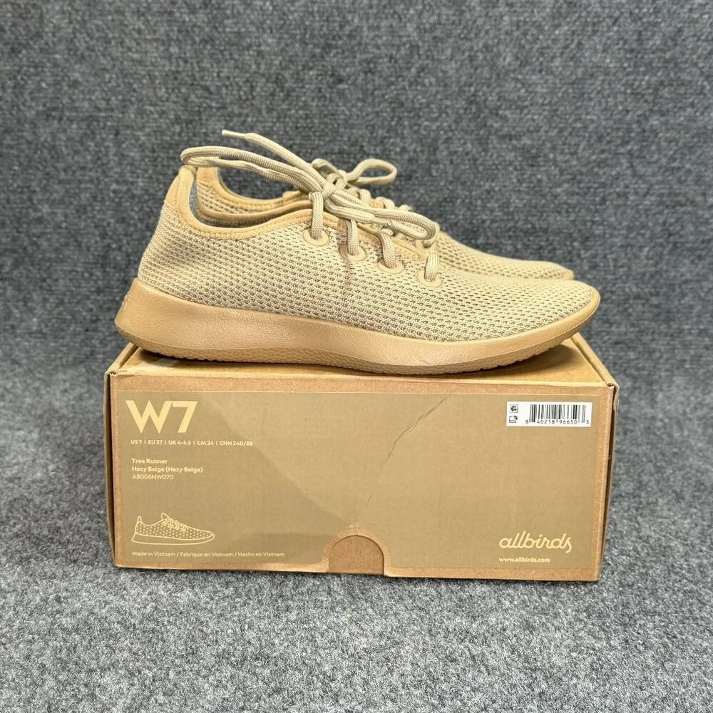 Allbirds Tree‎ Runner Athletic Shoes Women's Hazy Beige Lightweight Knit Running